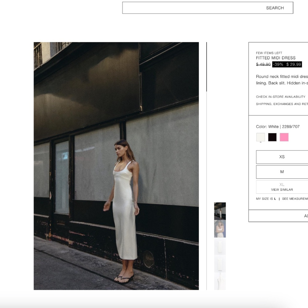 ZARA FITTED MIDI DRESS